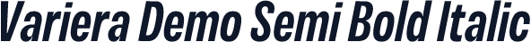 Variera Demo Semi Bold Italic