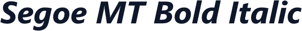 Segoe MT Bold Italic