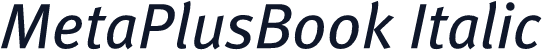 MetaPlusBook Italic