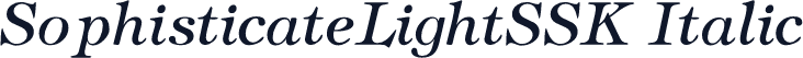 SophisticateLightSSK Italic