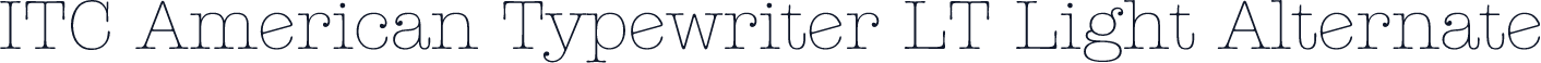 ITC American Typewriter LT Light Alternate
