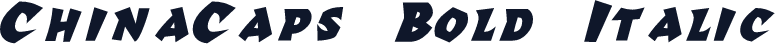 ChinaCaps Bold Italic