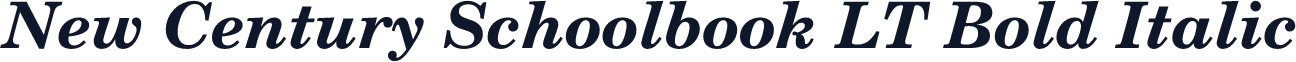 New Century Schoolbook LT Bold Italic