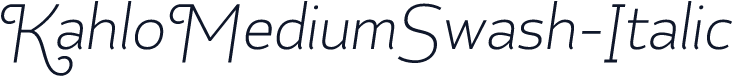 KahloMediumSwash-Italic