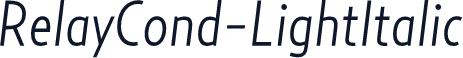 RelayCond-LightItalic