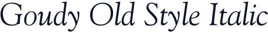 Goudy Old Style Italic