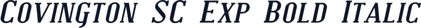 Covington SC Exp Bold Italic