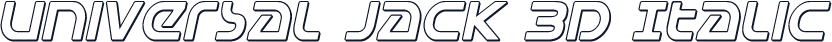 Universal Jack 3D Italic