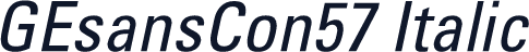 GEsansCon57 Italic