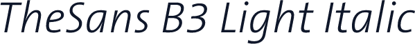 TheSans B3 Light Italic