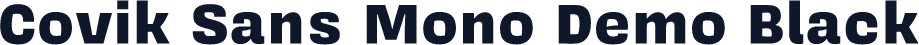 Covik Sans Mono Demo Black