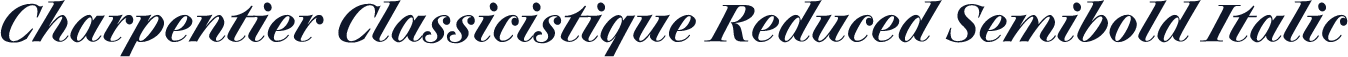 Charpentier Classicistique Reduced Semibold Italic