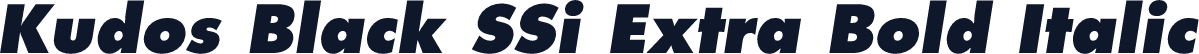 Kudos Black SSi Extra Bold Italic