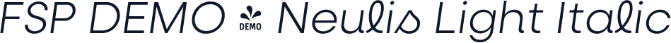 FSP DEMO - Neulis Light Italic