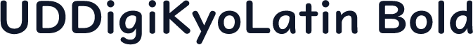 UDDigiKyoLatin Bold