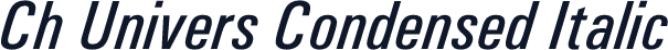 Ch Univers Condensed Italic