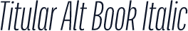 Titular Alt Book Italic