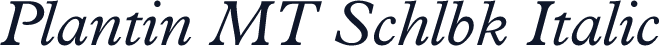 Plantin MT Schlbk Italic