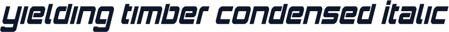 Yielding Timber Condensed Italic