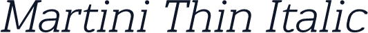 Martini Thin Italic