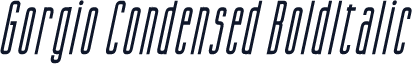 Gorgio Condensed BoldItalic