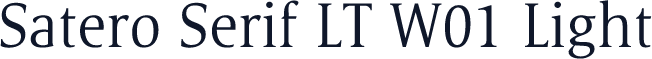 Satero Serif LT W01 Light