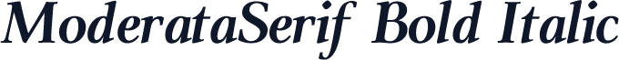 ModerataSerif Bold Italic