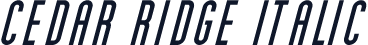 Cedar Ridge Italic