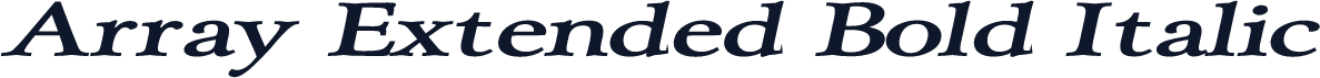 Array Extended Bold Italic