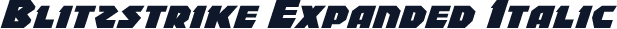 Blitzstrike Expanded Italic