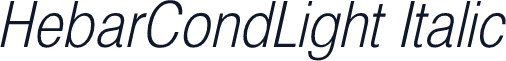 HebarCondLight Italic