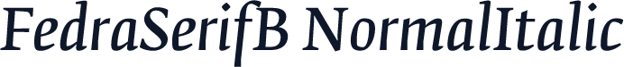 FedraSerifB NormalItalic