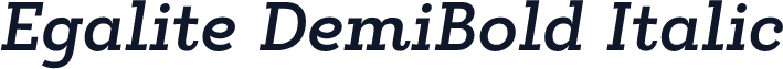 Egalite DemiBold Italic