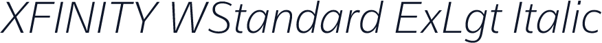 XFINITY WStandard ExLgt Italic