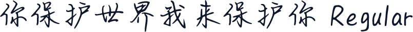 你保护世界我来保护你 Regular