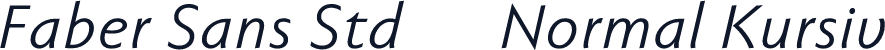 Faber Sans Std 56 Normal Kursiv