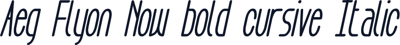 Aeg Flyon Now bold cursive Italic
