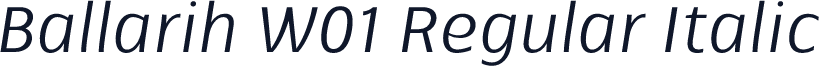Ballarih W01 Regular Italic