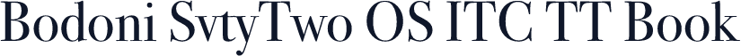 Bodoni SvtyTwo OS ITC TT Book