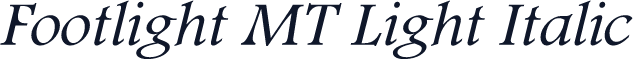 Footlight MT Light Italic