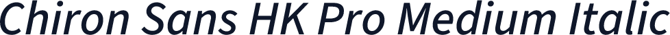 Chiron Sans HK Pro Medium Italic