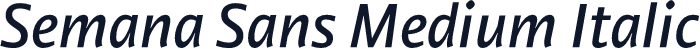 Semana Sans Medium Italic