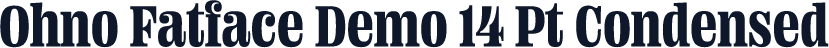 Ohno Fatface Demo 14 Pt Condensed