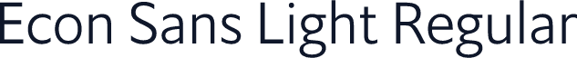 Econ Sans Light Regular