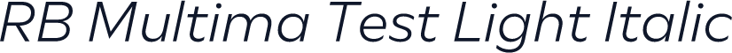 RB Multima Test Light Italic