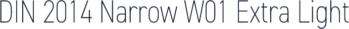 DIN 2014 Narrow W01 Extra Light