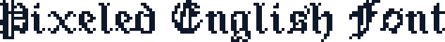 Pixeled English Font