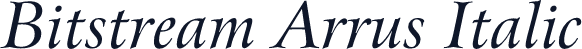 Bitstream Arrus Italic
