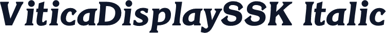 ViticaDisplaySSK Italic