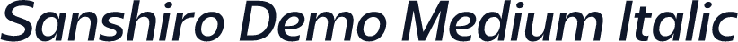 Sanshiro Demo Medium Italic